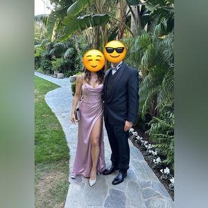 Lavender Purple Night Gown Wedding Guest Evening Long Dress Size S/M